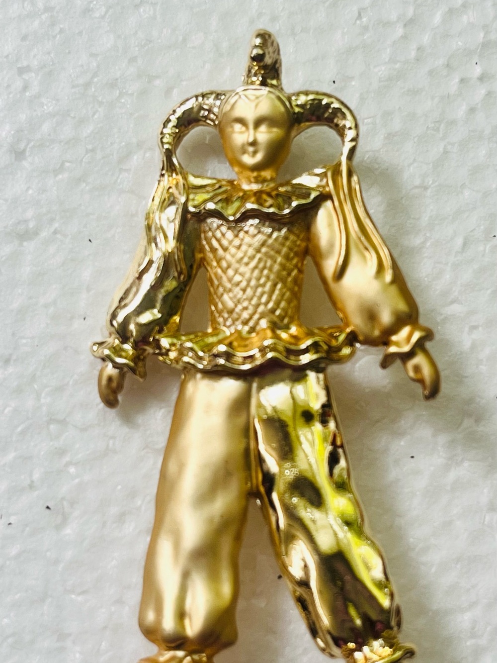 Gold Harlequin Clown Pendant Necklace - Women's Jewelry